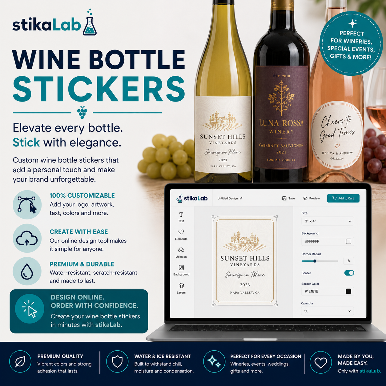 Wine Bottle Stickers