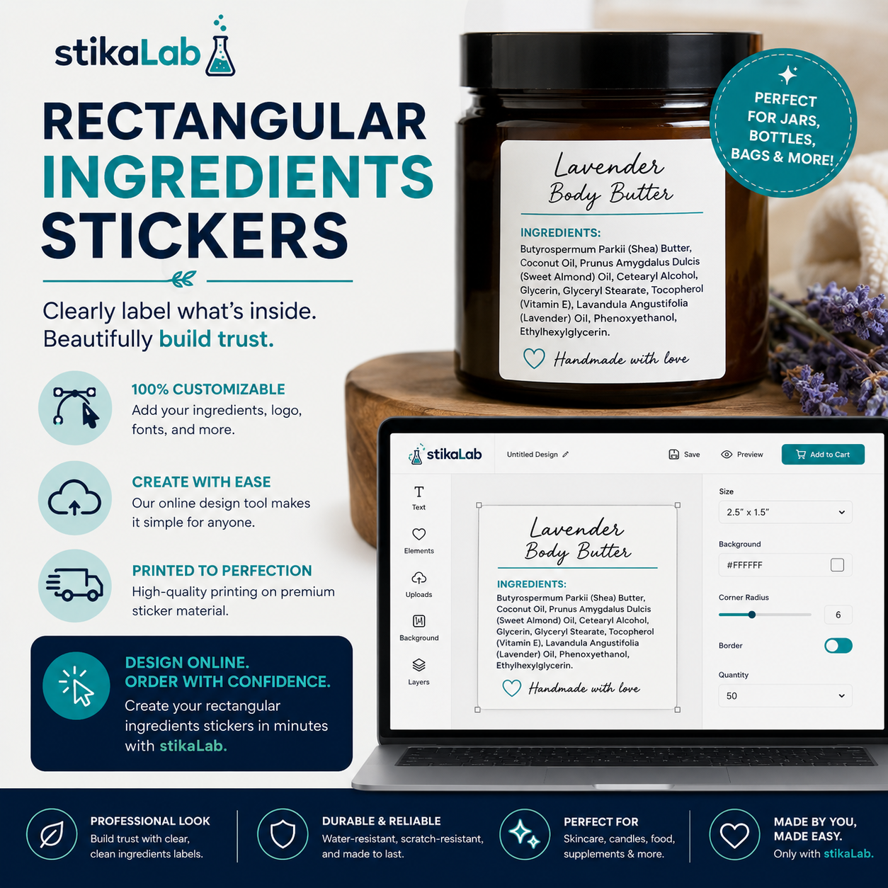 Ingredients Sticker Templates